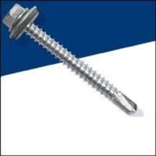 Metaltite Self-Drilling Screw, Galvanized Steel Hex Head Hex Drive 92525